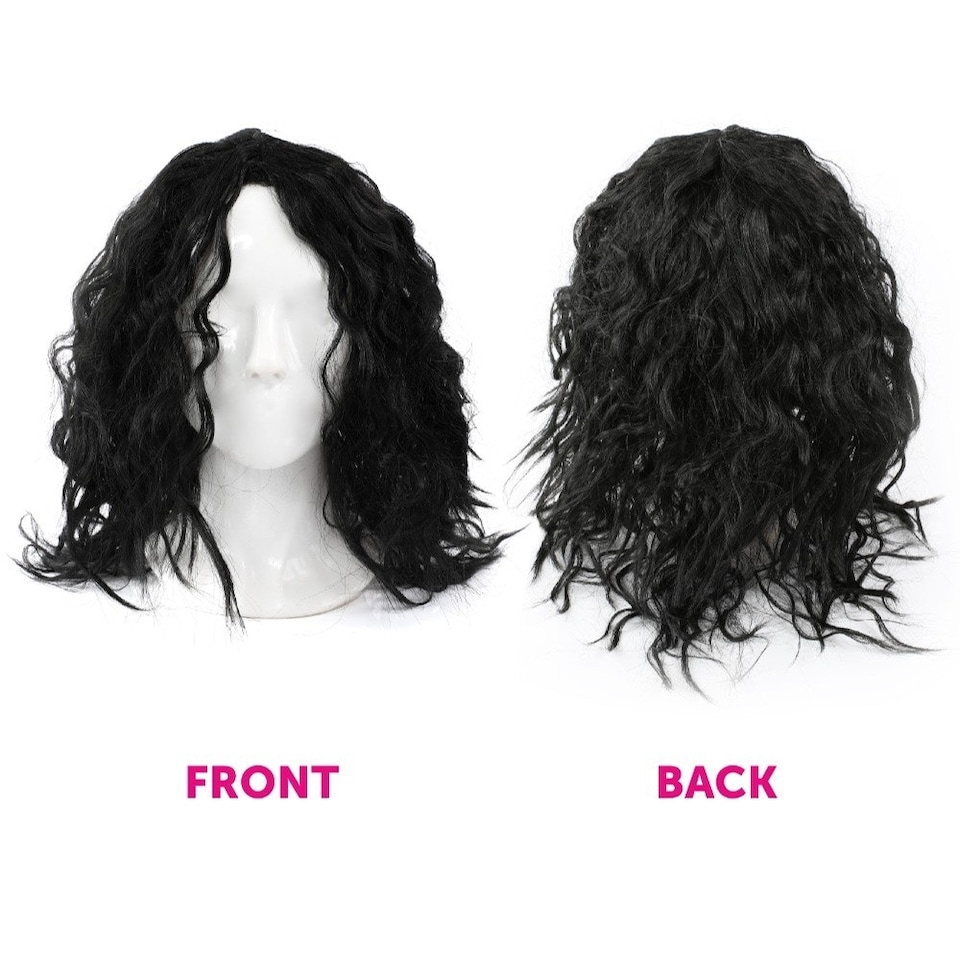 image 1 of Wet Look 80's King of Pop Wig Black | One Size