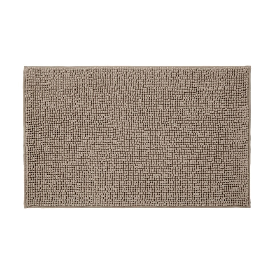 image 1 of Chenille Bobble Bath Mat Non-Slip 50 x 80cm - Mocha