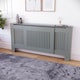 image 7 of Vida Designs Chelsea Radiator Cover Painted MDF Slatted Cabinet, Grey, 140-204cm