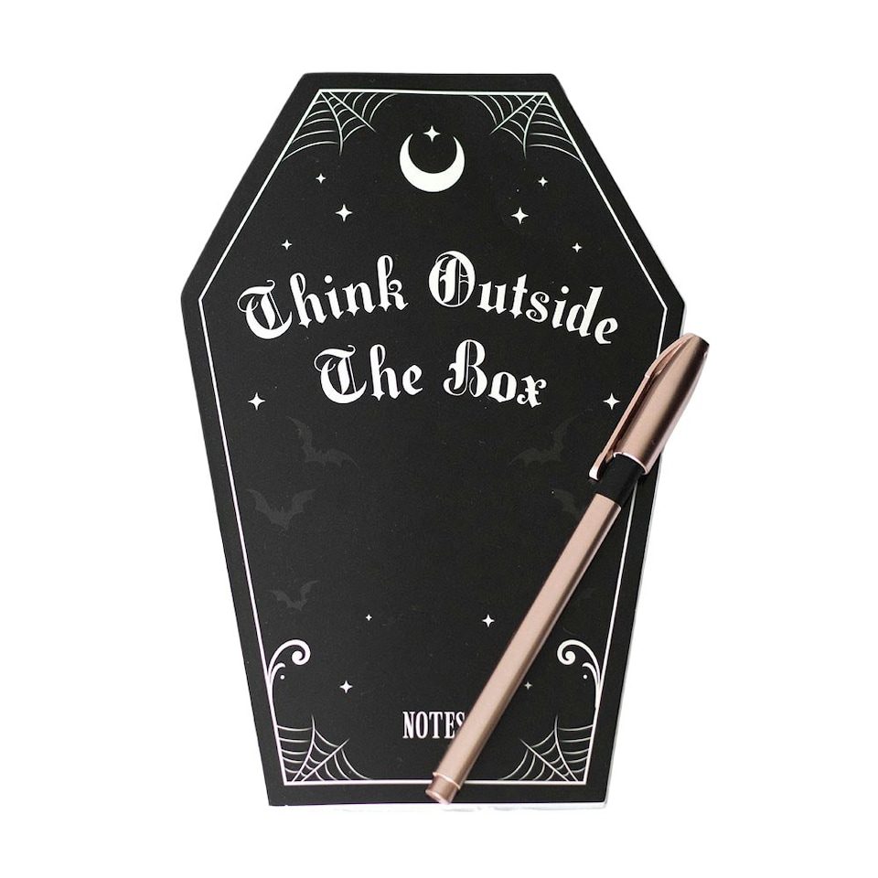 Something Different Coffin Shaped Notebook - Black - One Size