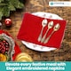 image 6 of 1pc Christmas Table Napkin Set with Festive Jingle Bell Embroidery - 20 Inch