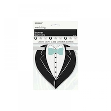 Unique Party Mr & Mrs Wedding Banner - Black/Grey/White - One Size