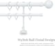 image 3 of Lister Cartwright Double Curtain Extendable Pole Set with White Ball Finials- 19mm & 28mm Metal Poles(120- 320 cm)