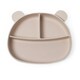image 1 of Callowesse Silicone Divided Baby Suction Plate | BPA-Free | Dishwasher Safe | Microwave Safe Cream