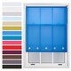 image 1 of FURNISHED Roller Blinds with Chrome Round Eyelets and Metal Fittings Cut to Size Sheer Window Shade | Blue | Blue | (W) 210cm x (L) 210cm