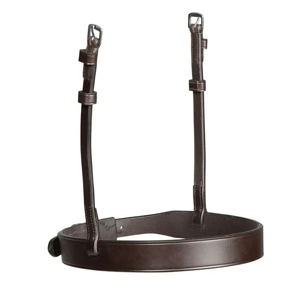 Velociti Lusso Hunter Leather Horse Noseband - Havana - Full