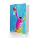 image 2 of Abstract Bright Basketball Hoop Slam Dunk Man Him Birthday Card