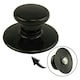 image 2 of SPARES2GO Glass Lid Knob & Safety Skirt compatible with Morphy Richards 3.5L 6.5L Slow Cookers (Black) Black