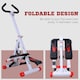 image 3 of HOMCOM Foldable Stepper Adjustable Step Machine w/ Handlebar LCD Display, White