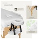 image 8 of Massage Table 3 Zones Massage Table Massage Bed Cosmetic With Lounger Bag Head- And Armrests | White | white | 1