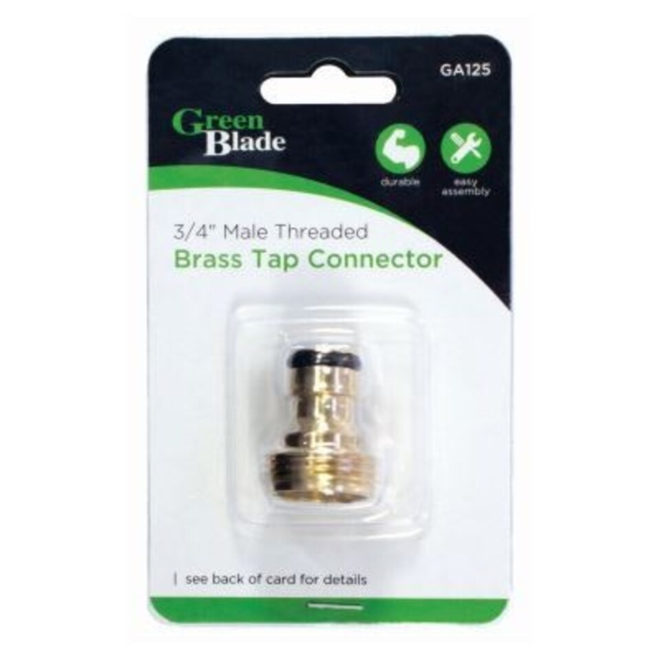 Green Blade Male Brass Threaded Tap Connector - 3/4"