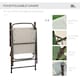 image 3 of Outsunny 6PC Garden Dining Set Outdoor Furniture Folding Chairs Table Parasol
