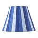 image 4 of Multi Blue Tone Striped Linen Coolie Lamp Shade with Cotton Inner