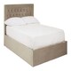 image 3 of Interiors By Premier Classic Mink Velvet Double Ottoman Bed, Elegant Button Tufted Bedroom Bed, Ottoman Stud Detailed Bed