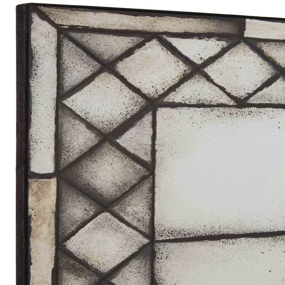 image 1 of Interiors by Premier Cross Frame Wall Mirror Black