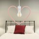 image 6 of First Choice Lighting Set of 2 Pink Heart Shaped Easy Fit Pendant Shades Pink