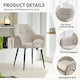 image 7 of Dining Chair Set of 2, Water-Repellent Plush Chenille Upholstered for Dining Room