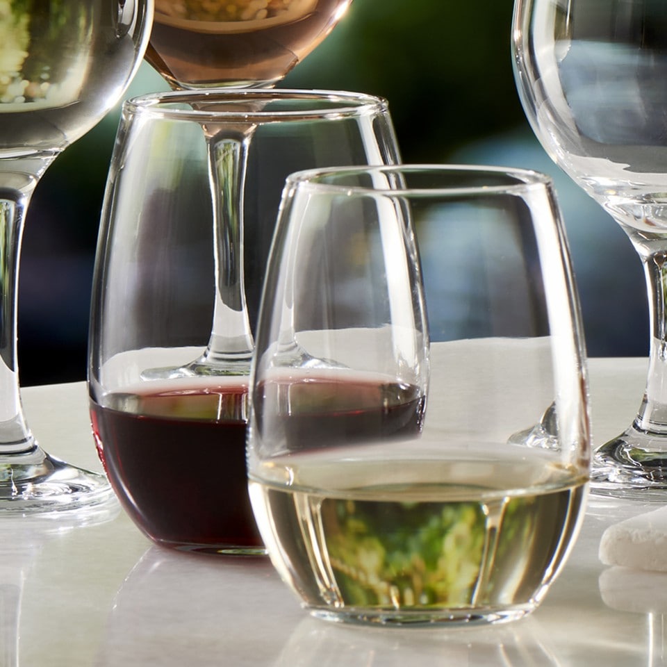 image 1 of Amber Drinking Glasses Tumblers Whiskey Water Juice 440ml | Clear | Clear | Set of 12