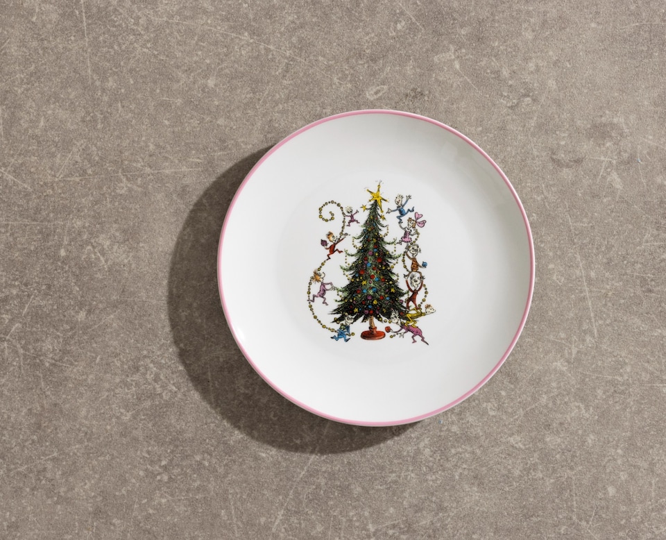image 1 of The Grinch & The Whos 12 Piece Dinner Set Christmas Tableware