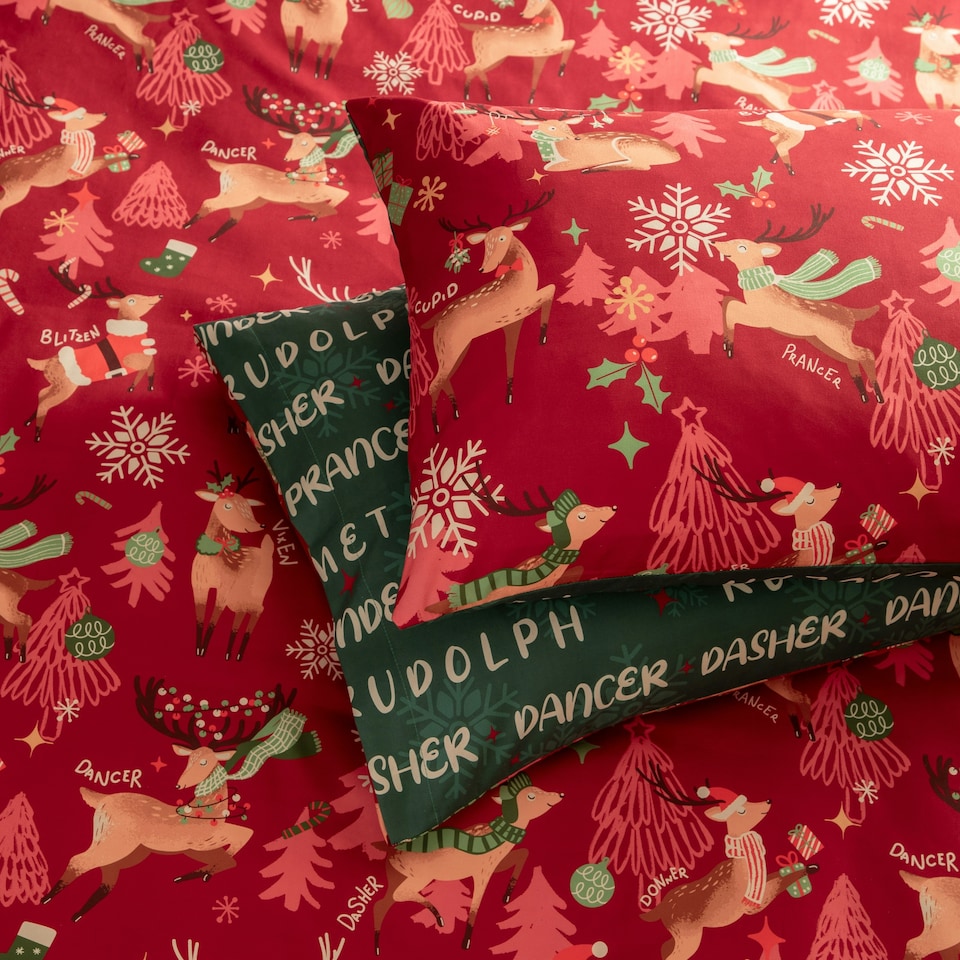 image 1 of Duvet Day Sleigh Team Soft Touch Christmas Duvet Cover Set, King