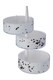 image 4 of 3Pc Speckled Plastic Rotary Storage Set | White