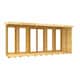 image 2 of 14ft x 4ft Pent Summer House (Full Height Window) - Wood - L118 x W417 x H201 cm | Brown