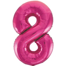 Pink Number 8 Helium Foil Giant Balloon 86cm / 34 in