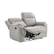 image 4 of Orka 2 Seater Manual Recliner Chenille Fabric Sofa Grey