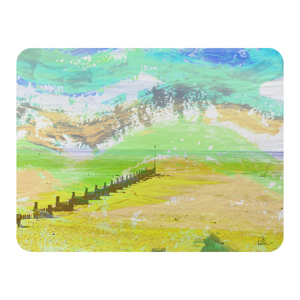 image 1 of Yellow Beach Blanket | Multi
