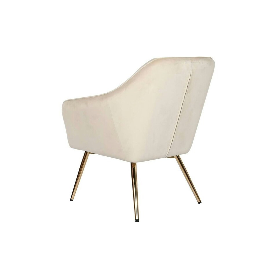 image 1 of Armchair DKD Home Decor Cream Golden Metal 74 x 74 x 90 cm Cream
