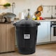 image 2 of 80L Extra Large Dustbin 80 Litre Plastic Round Rubbish Bin Storage Waste + Lid Black