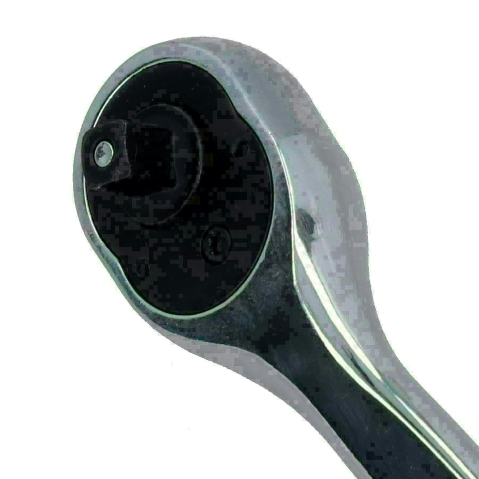 image 1 of 1/4" Drive Curved Ratchet Socket Driver Quick release 72 Teeth Soft Grip Handle