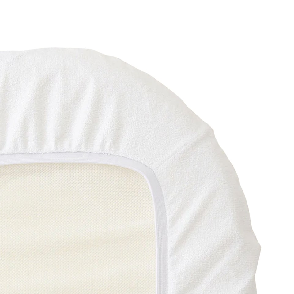 image 1 of Waterproof Fitted Mattress Protector for Moses Basket - 74 x 28cm