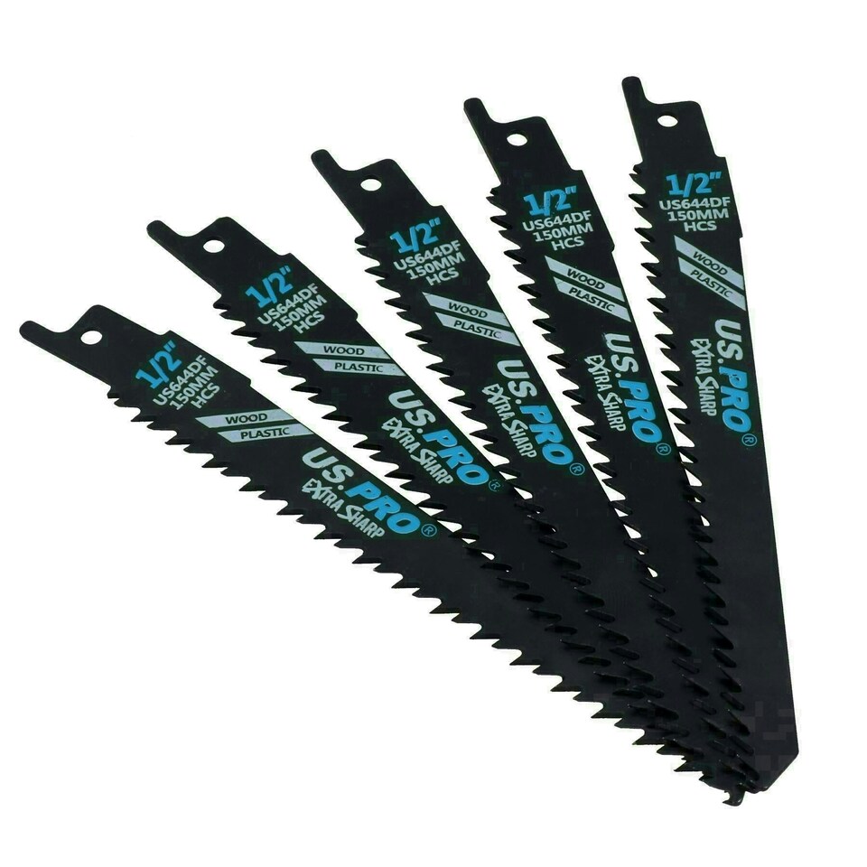 image 1 of 150mm Reciprocating Saw Blade 5 TPI Cutting Wood Plastic Sharp Fast Cut 25pk
