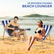 image 1 of Wooden Folding Deck Chair for Garden, Beach, or Patio | Blue