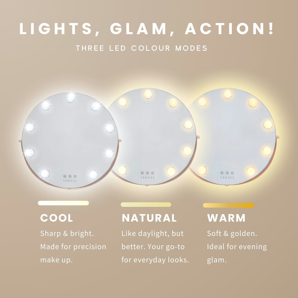 image 1 of Sensse Hollywood Mirror | Cream