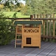 image 8 of PawHut Outdoor Cat House Kitten Shelter Puppy Kennel with Balcony Stairs Asphalt Roof, 77 x 50 x 73 cm