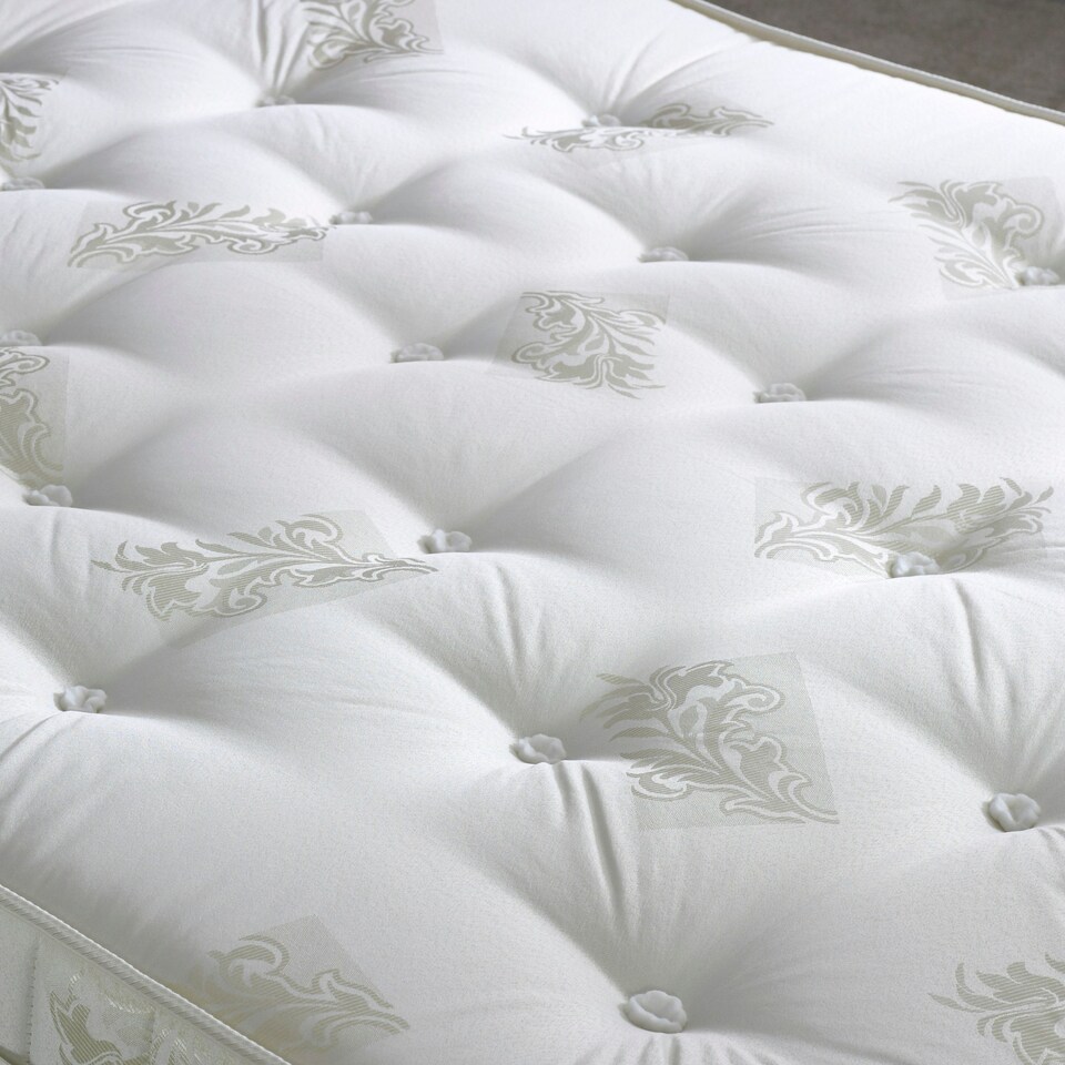 image 1 of Ortho Classic Orthopaedic Cream Naples Velvet 4 Drawer Divan Set And Valencia Headboard King Size