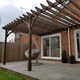 image 4 of Wall Mounted Premium Pergola 3 Posts - Wood - L420 x W720 x H270 cm - Rustic Brown