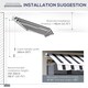 image 8 of Outsunny Garden Sun Shade Canopy Retractable Awning, 2.5 x 2m, Blue and White 