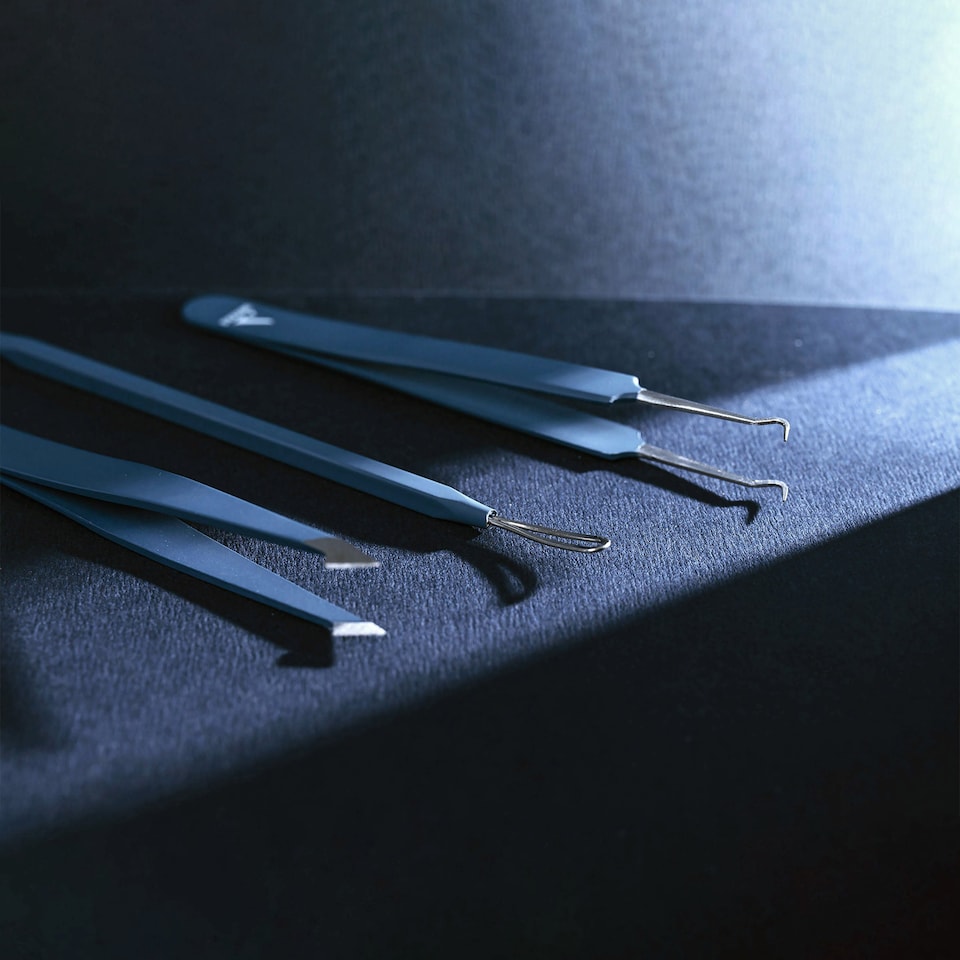 image 1 of Aristocrat 3-Piece Blackhead Remover Set Stainless Steel Extraction Tools