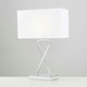 image 3 of ValueLights Pair Of Contemporary Polished Chrome Table Lamps With White Rectangular Shades