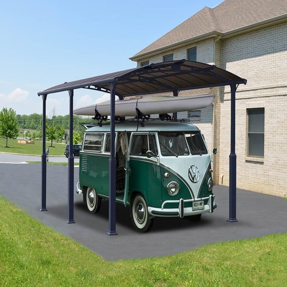 image 1 of Alpine Carport Kit 6400 RV - Aluminium/Polycarbonate - L649 x W352 x H307 - Grey Grey