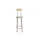 image 7 of White Padded Folding High Chair Breakfast Kitchen Bar Stool Seat | White