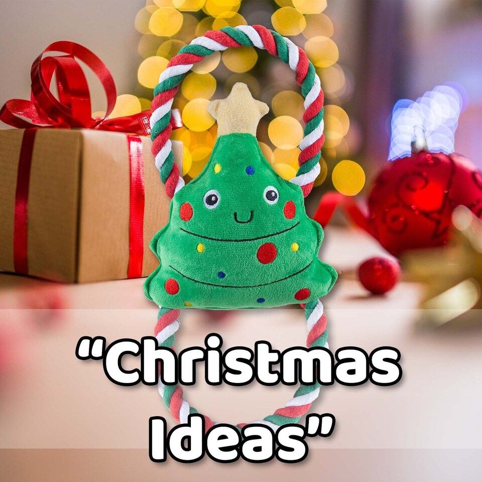 image 1 of PMS Christmas Tree Pet Toy 46.5cm x 20cm Green - Festive Dog Toy, 1 Each