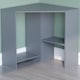 image 5 of Vida Designs Hetton Corner Computer Desk 2 Shelf Home Office Workstation, Grey