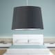 image 6 of First Choice Lighting Set of 2 Zoey Grey with Silver Inner Easy Fit Pendant or Lamp Shades Grey | Chrome