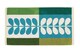 image 2 of Orla Kiely Stem Check Willow Bath Mat | Blue | Willow | 60x90cm | 1