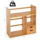image 7 of HOMCOM Desk Organiser Desktop Bookshelf 180 Degree Rotatable 2 Drawers Bamboo