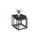 image 1 of Dark Classic Oak Nesting Lamp Tables Brown